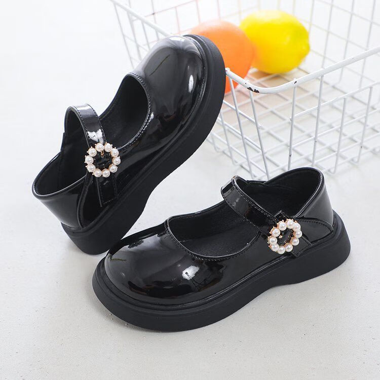 童鞋2022春秋新款公主jk夏豆豆鞋学生单鞋演出黑色30码内长184cm