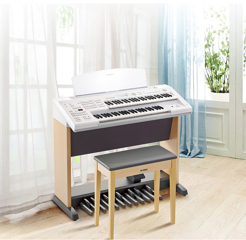 雅马哈双排键电子琴初学者成年入门elb02 儿童教学电子管风琴 elb-02