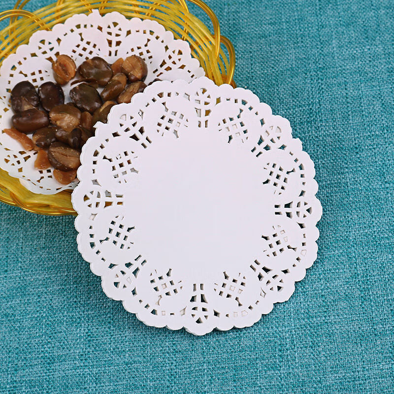 花边纸垫吸油纸食物专用厨房家用烘焙点心蛋糕油炸烧烤圆形花底纸115