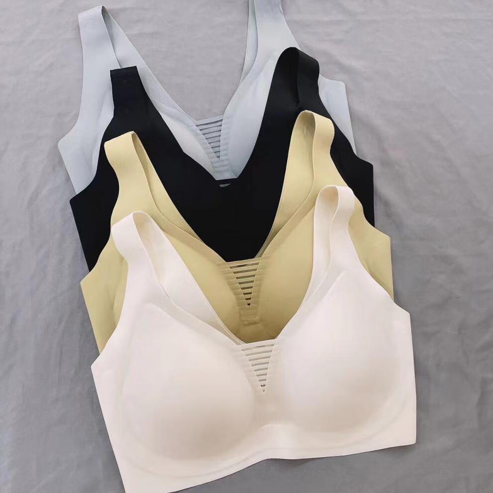 vtt古妃美背文胸古妃新款宽带聚拢背心式文胸女无痕冰丝美背内衣女