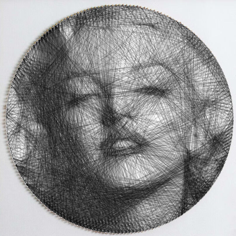 绕线画人物定制照片定制钉子绕线画图钉画钉子画弦丝画女友生日礼物