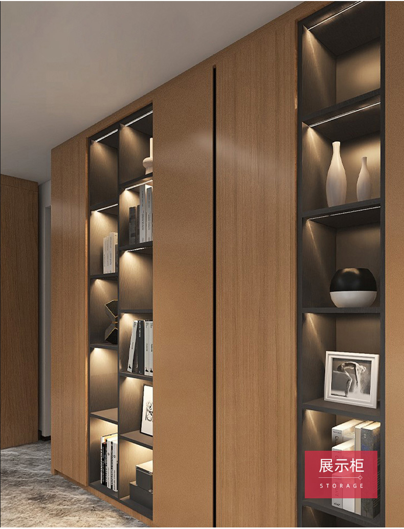 层板灯免开槽酒柜衣柜明装线条灯感应灯条led柜子灯带橱柜灯的紫色