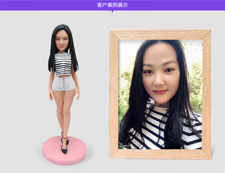 泥人真人定制蜡像模型软陶人偶定制泥人人公仔雕塑捏人像玩偶泥塑粘土