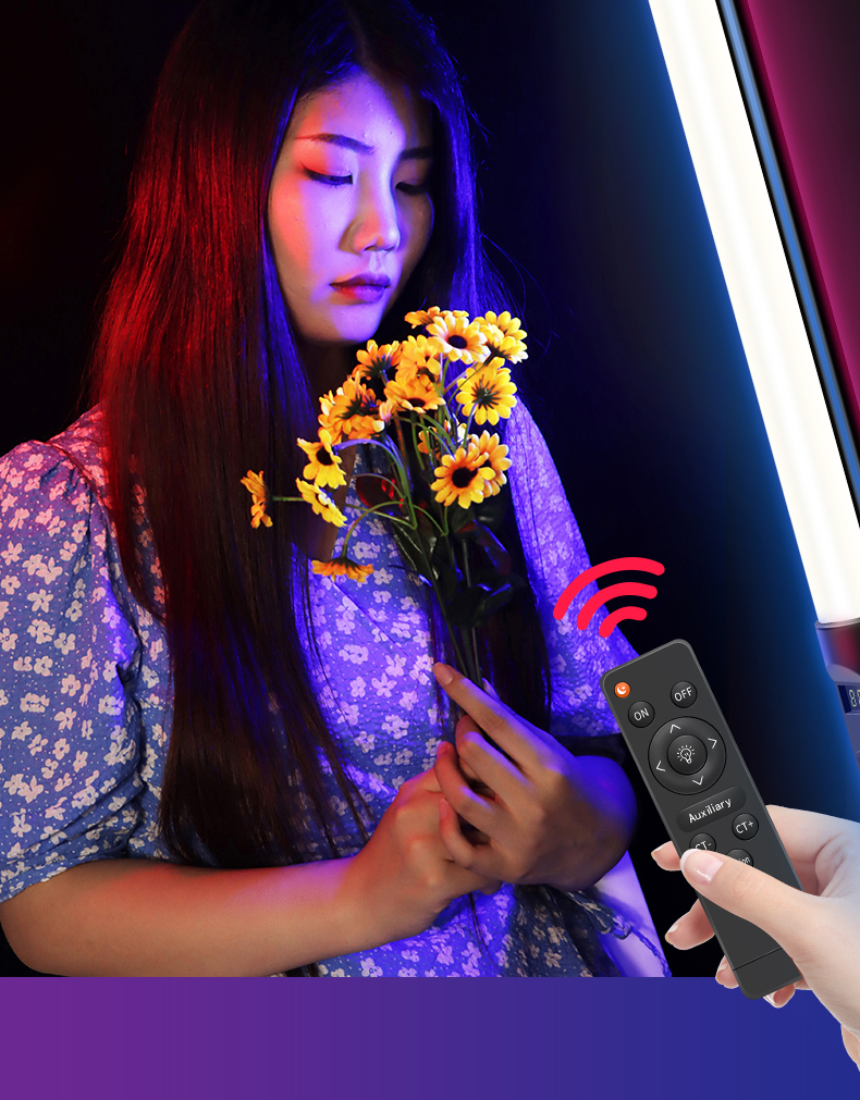 妙图手持rgb补光灯棒全彩摄影直播拍照室内闪光灯便携专用直播间氛围