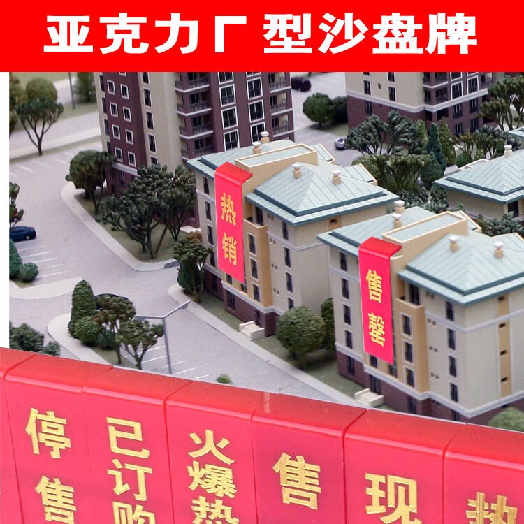 尚莱明亚克力折弯沙盘牌标识会展会务销售模型挂牌标牌金字定做dzq