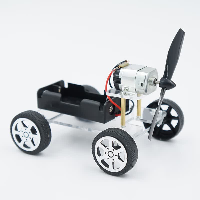 电动马达玩具风力小车手工制作风力小车diy手工科技小制作发明学生