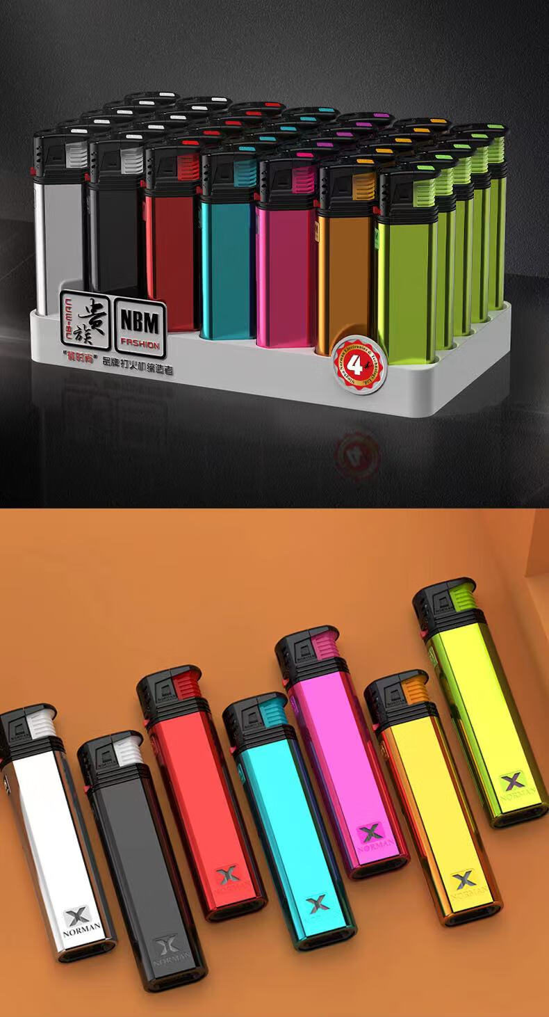 轻奢一次性打火机防风 贵族打火机金属壳质感冲火高端定制可充气冲