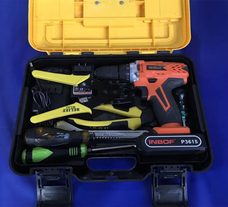 手电钻工具箱塑料箱扭力冲击钻盒子通用手提式电锤电镐工具铁箱 五金