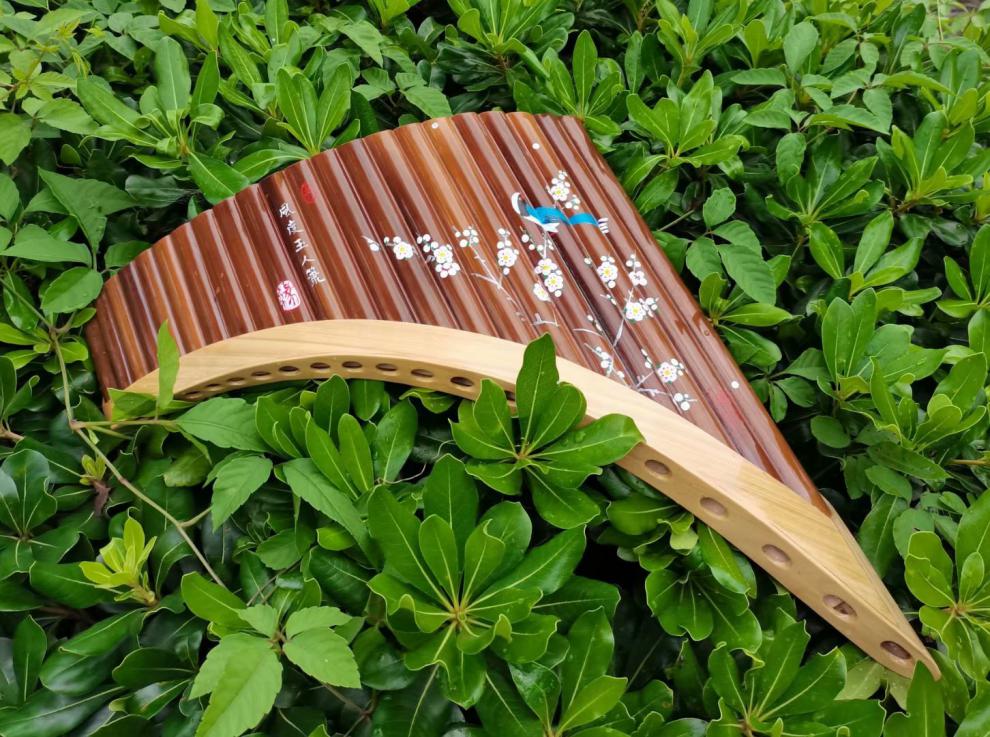 西湖箫韵22管苦竹排箫.演奏级. 本色c型.主奏c.