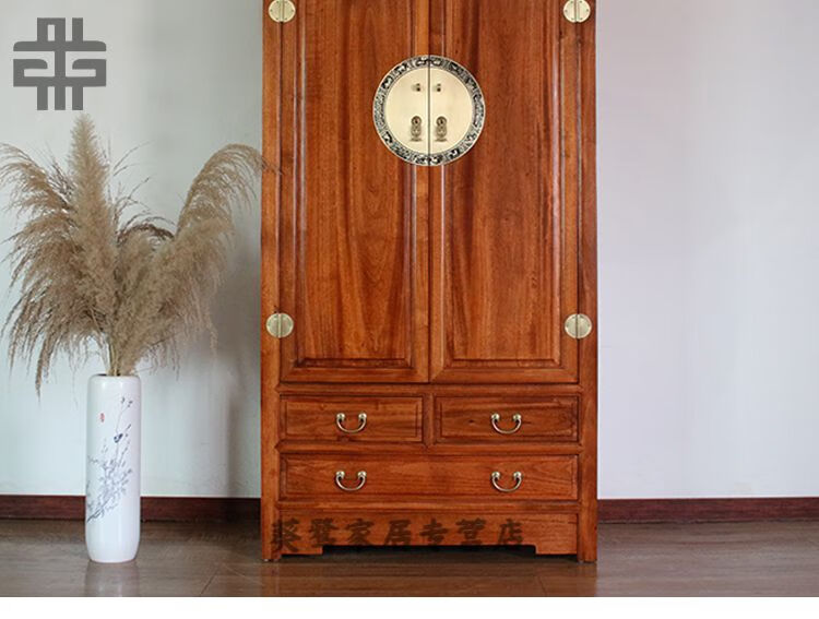 格普瑞 -香樟木衣柜实木大衣柜双门衣橱整体储物柜立柜新中式樟木衣柜