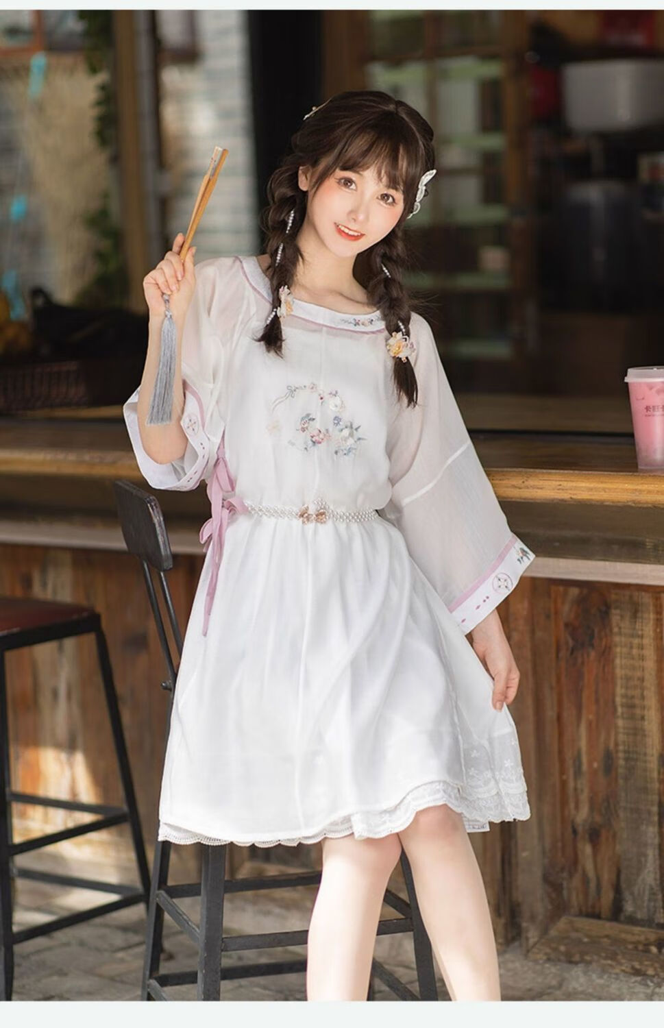 连衣裙吊带裙套装日常原创改良汉服女夏吊带连衣裙s