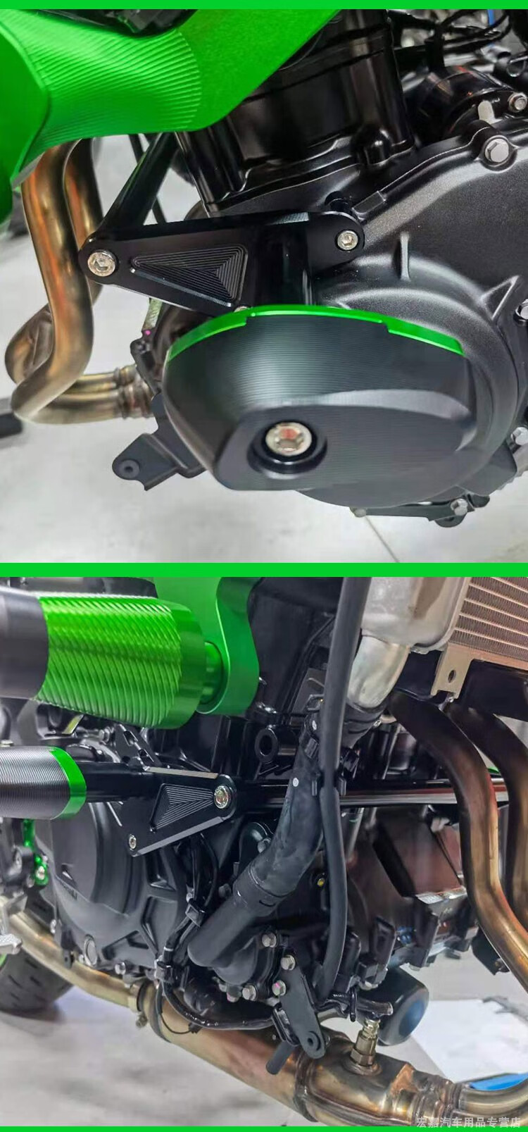 适用川崎ninja400改装防摔杆忍者400保险杠z400一字护杠改装新款红色