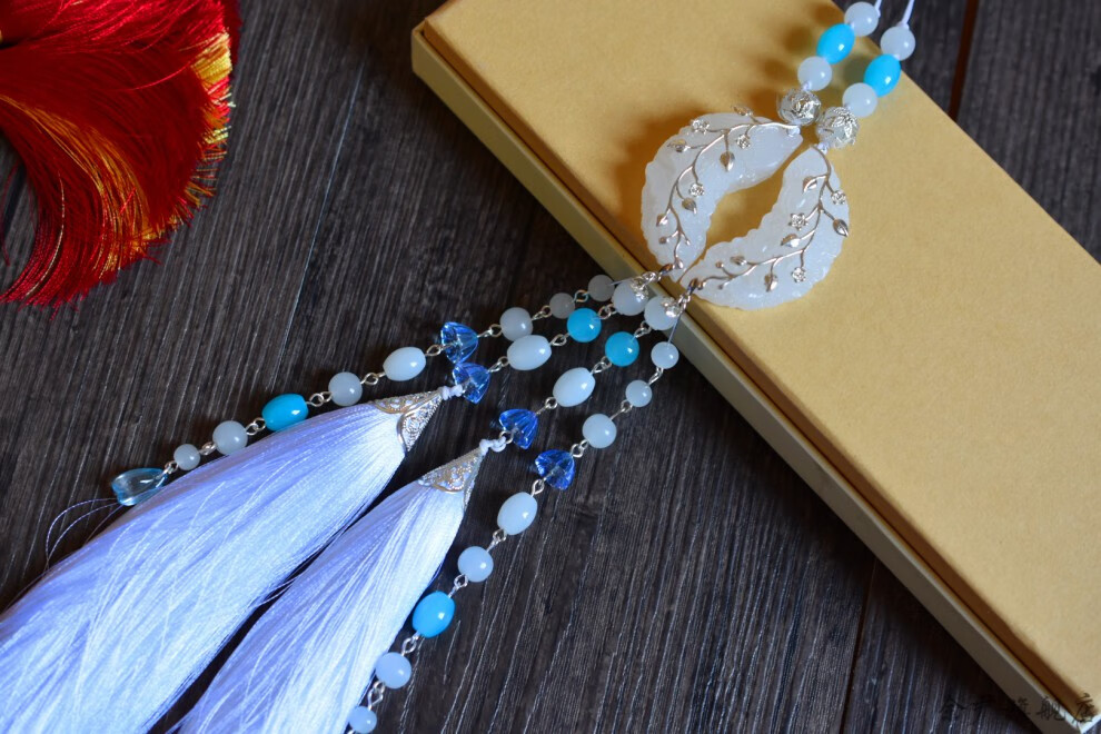 古风玉佩腰佩宫绦禁步龙凤佩流苏挂件汉服压裙坠扇坠笛穗情侣一对水墨