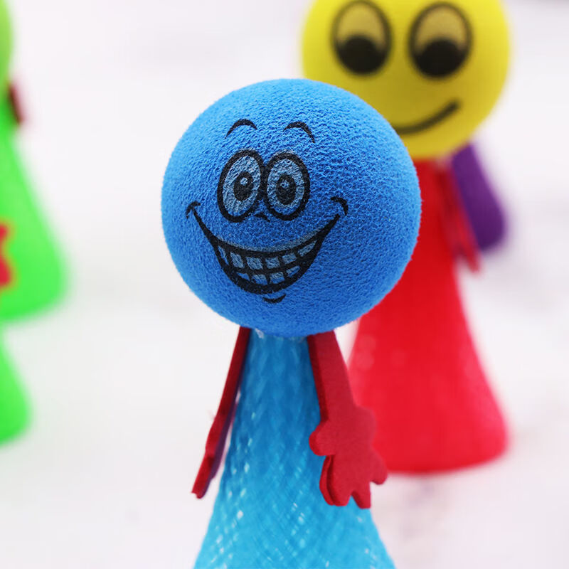 小人表情娃娃跳跳人小孩儿童节礼创意整蛊跳一跳 大号弹跳人颜色随机