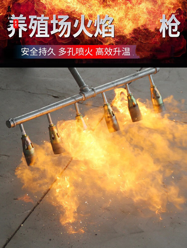 火焰消毒枪养殖场喷枪高温多头多联喷火枪猪场圈多孔消毒器液化气八联