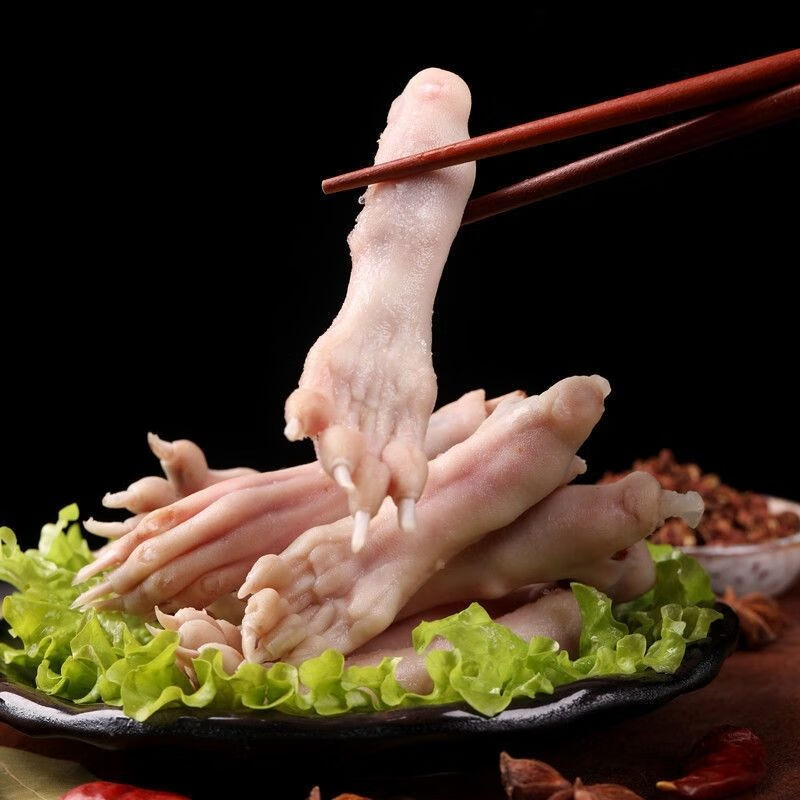 新鲜冷冻兔爪带骨兔爪脱毛兔掌兔蹄子烫毛兔后腿爪子 新鲜兔爪3斤【图