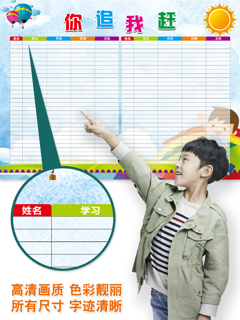 小学生评比栏班级文化评比栏墙贴小学生你追我赶小组积分表光荣榜教室