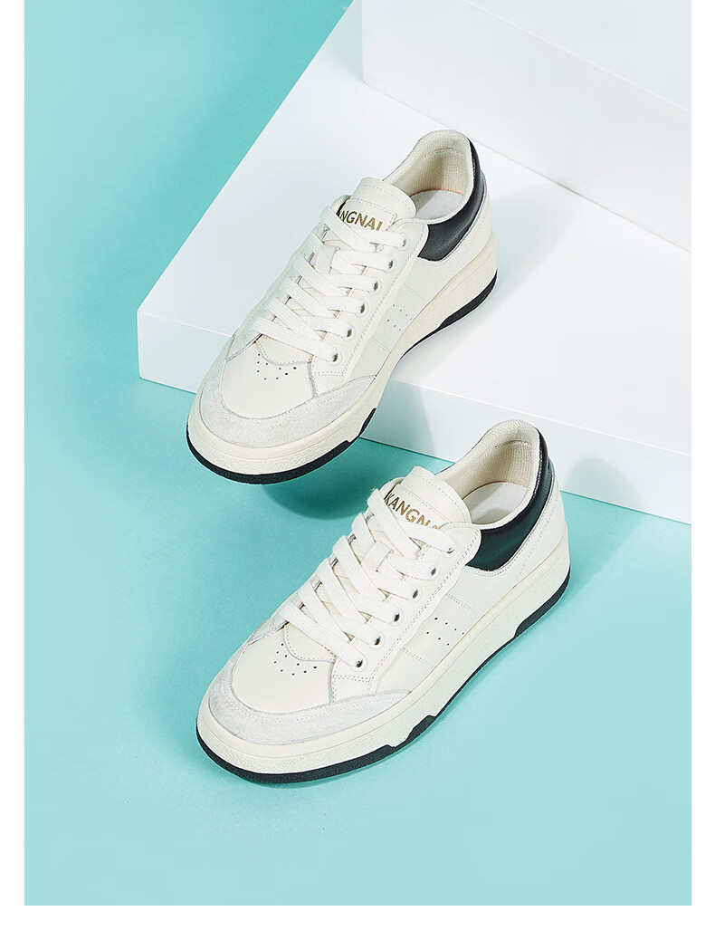 康奈女鞋休闲百搭板鞋2022年春新品真皮小白鞋时尚同款德训鞋18222017