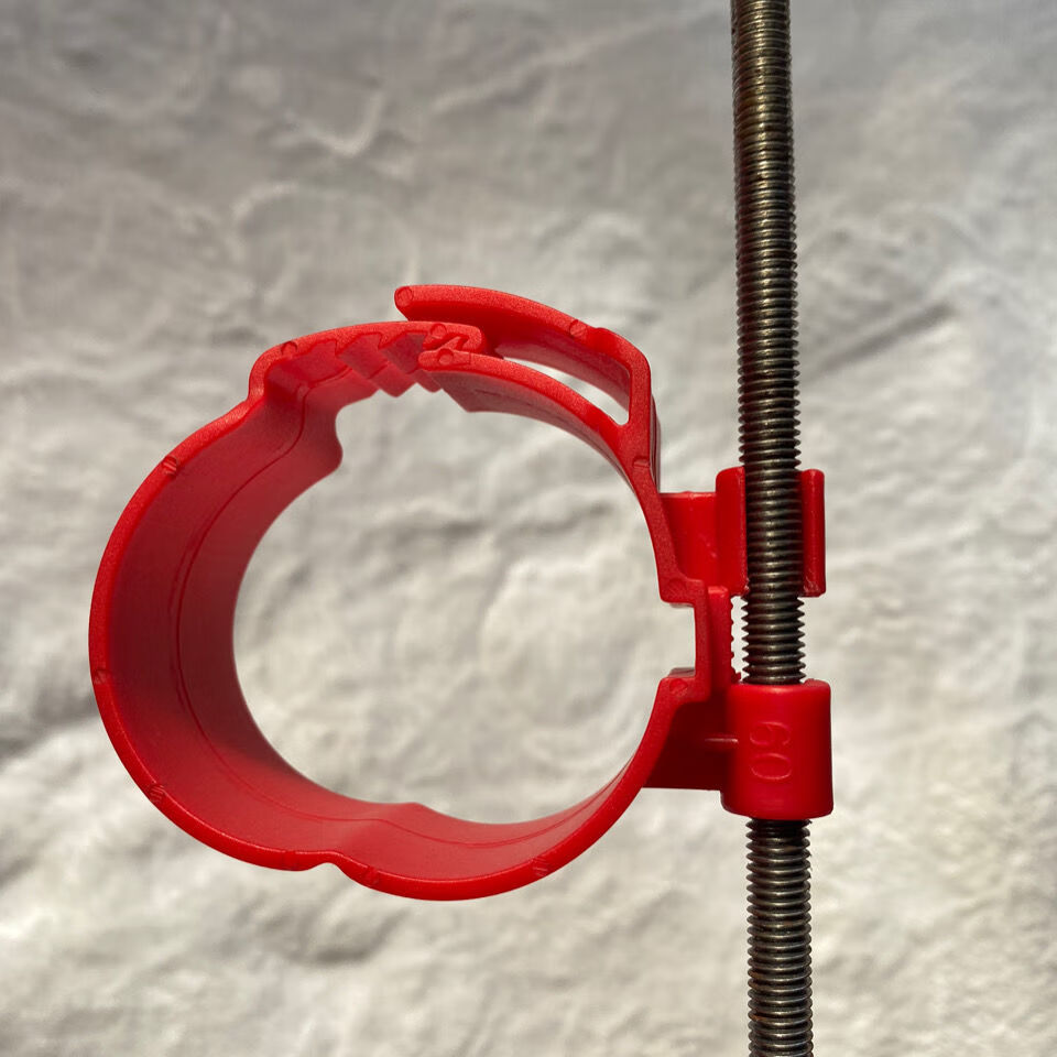 空调管卡扣新风尼龙吊挂卡吊码8厘丝杆秒卡 90红宽3.