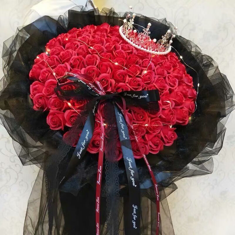 英文字母带绸带花束绑带花艺包装材料蛋糕盒绑蝴蝶结彩带装饰丝带黑色