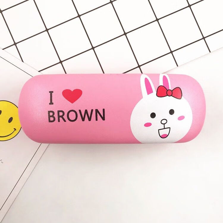 闽喃哥新品儿童眼镜盒蓝胖子创意卡通哆啦梦眼镜盒皮质男女学生儿童