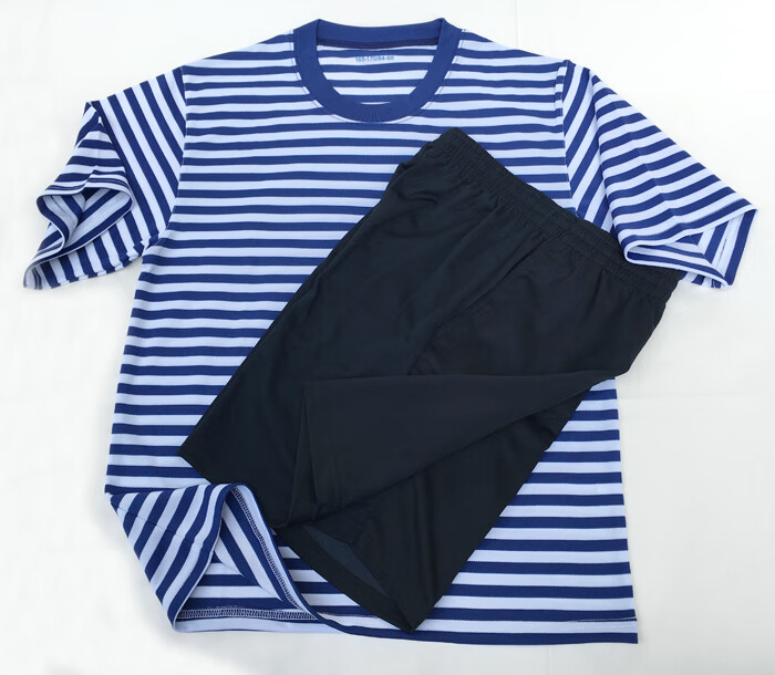 海军衫军训服海军t恤海体能服套装 海魂衫半袖汗衫 圆领t恤海军衣服
