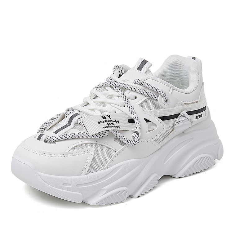 阿比让鞋靴飞燕精选阿比让荧光彩色老爹休闲鞋 黑色 36【图片 价格