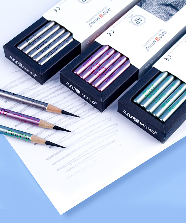 远燕锐特炭笔美术生专用奥地利瑞特mijno软性素描速写盒装美术黑碳笔