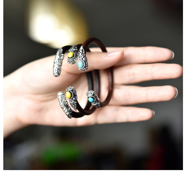 紫竹藤手镯藤镯鸡血藤手镯多节开口金刚藤山南藤紫竹藤木手镯相思藤黑