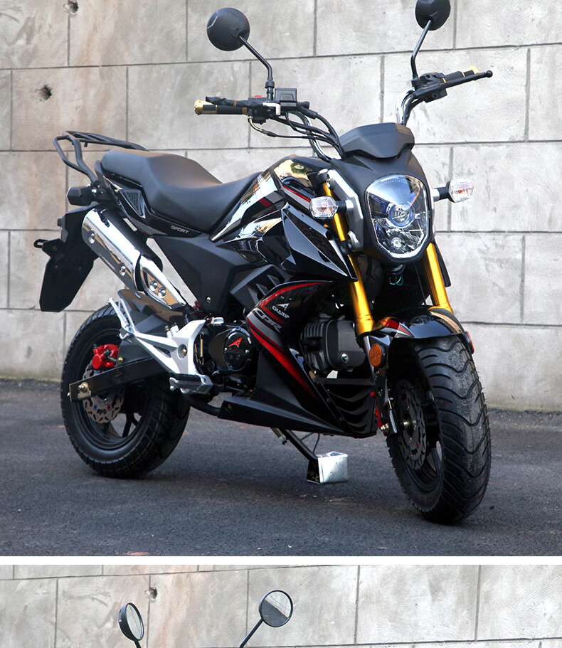 摩托车全新整车可上牌125c小型街车男女迷你狒狒大公仔小猴子机车黑色