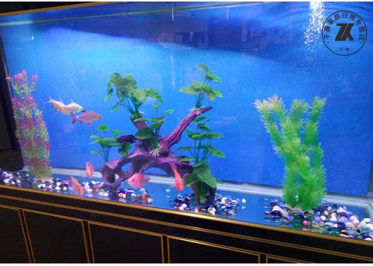 贴纸遮阳防晒 鱼缸背景纸双面蓝色玻璃贴膜带胶不透光不透明加厚防水