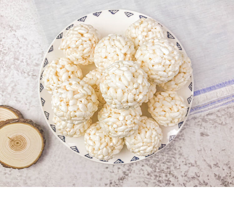 大米花童年老式传统零食大米爆米花球怀旧80后大米泡香脆炒米花 【2斤