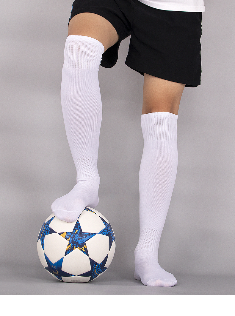 夏季成人足球袜长筒袜男足球训练长袜薄款纯色运动袜子表演袜 黄色