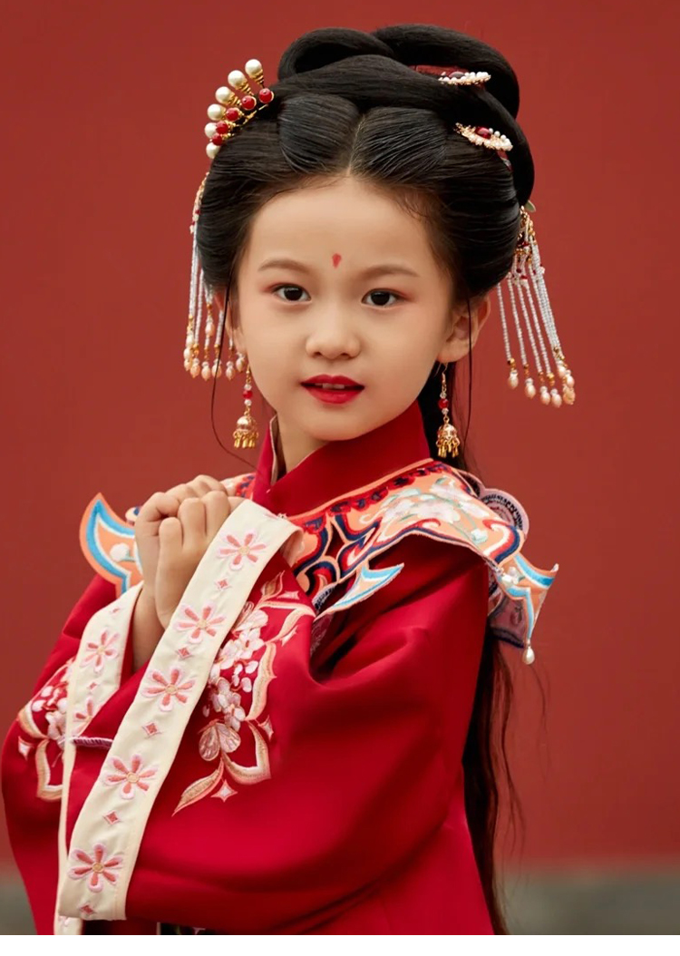 【优选品质】古装假发一体式儿童款古装假发一体式发型马尾软发箍可爱