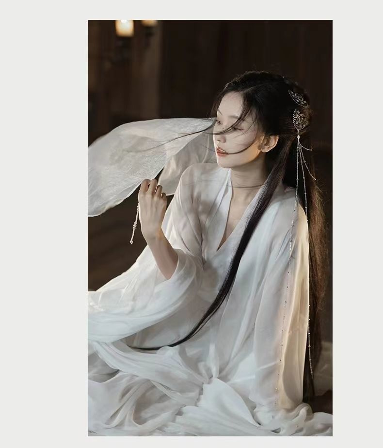 oiuo汉服女仙古装魏晋制大袖衫古代衣服便宜薄款飘逸显瘦清冷风夏季