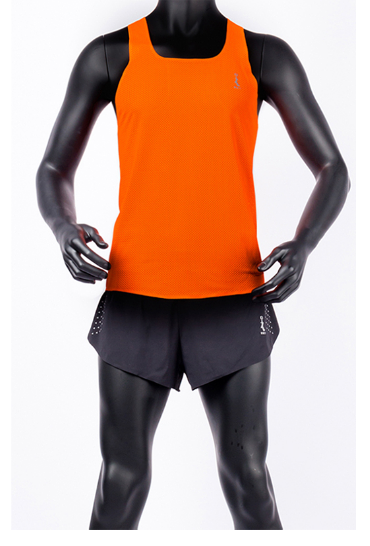 田径训练服马拉松跑步套装体考钻石联赛背心短跑比赛运动服蓝色背心