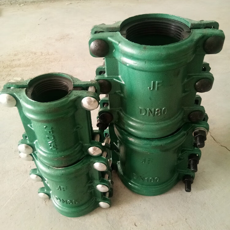 pe管道哈夫节堵漏器抢修节抱箍卡子快速接头分水铸铁接头 dn40/pe50*