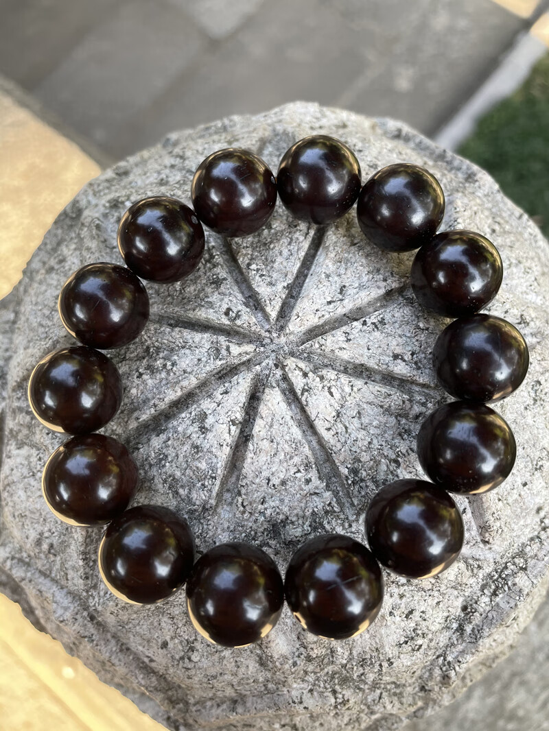 岚诗妮薇紫金鼠手串收藏级紫金鼠手串正圆光珠男士雕刻佛珠老料京八棱