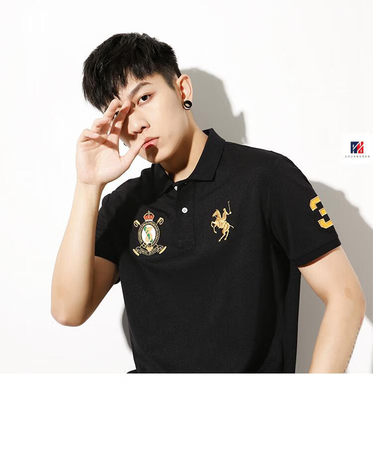 【旗舰精品】 paulo pedro/保罗polo衫男刺绣翻领休闲夏季青年上衣