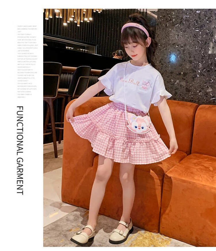 荷棠梦女童短裙七岁小女孩裙子6岁儿童裙子夏季裙7到12岁星黛露玲娜
