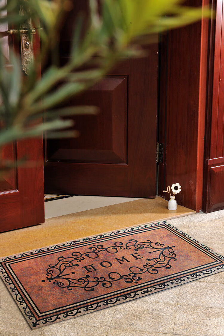 地中海橡胶植绒北欧美式玄关进门口入户门厅门垫地垫地