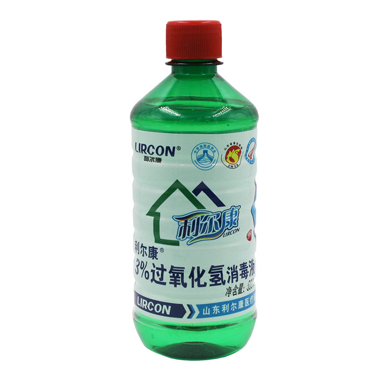 利尔康 双氧水消毒液过氧化氢消毒水清洗耳朵500ml 4瓶装