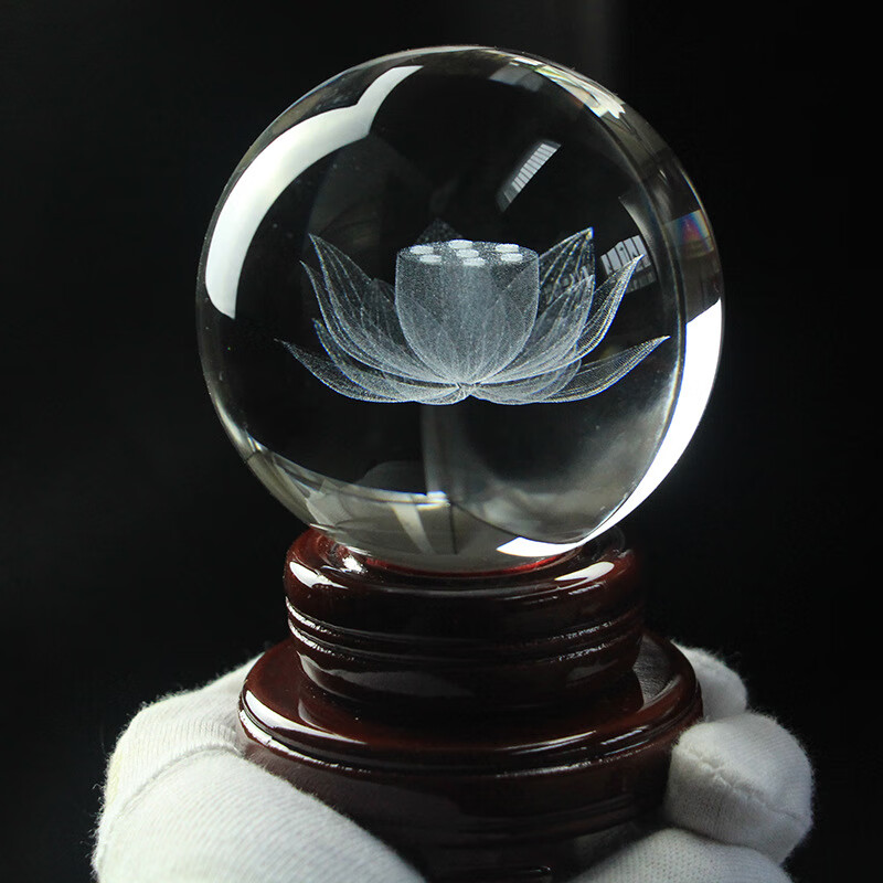 水晶球风水透明杂技摄影拍照玻璃家居装饰品客厅办公桌摆件 进宝 8