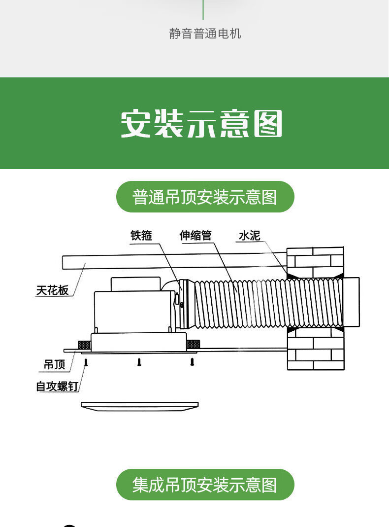 集成吊顶换气扇300x300卫生间强力排风扇静音厨房吸顶排气扇30x30 回