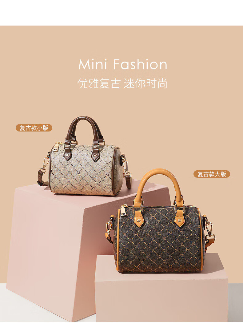 稻草人女士包2021新款潮流复古手提包ins网红洋气撞色单肩斜挎包深