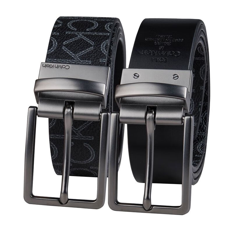 calvinklein凯文克莱男ck腰带皮带针扣双面商务休闲blackm