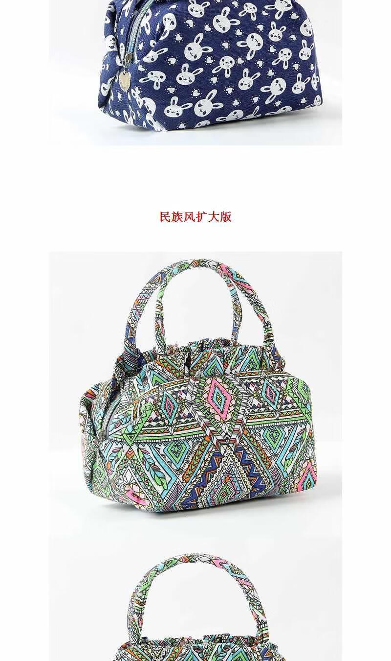 民族风手提布包小号女包迷你手提包女包水饺印花小拎包 豹纹大款