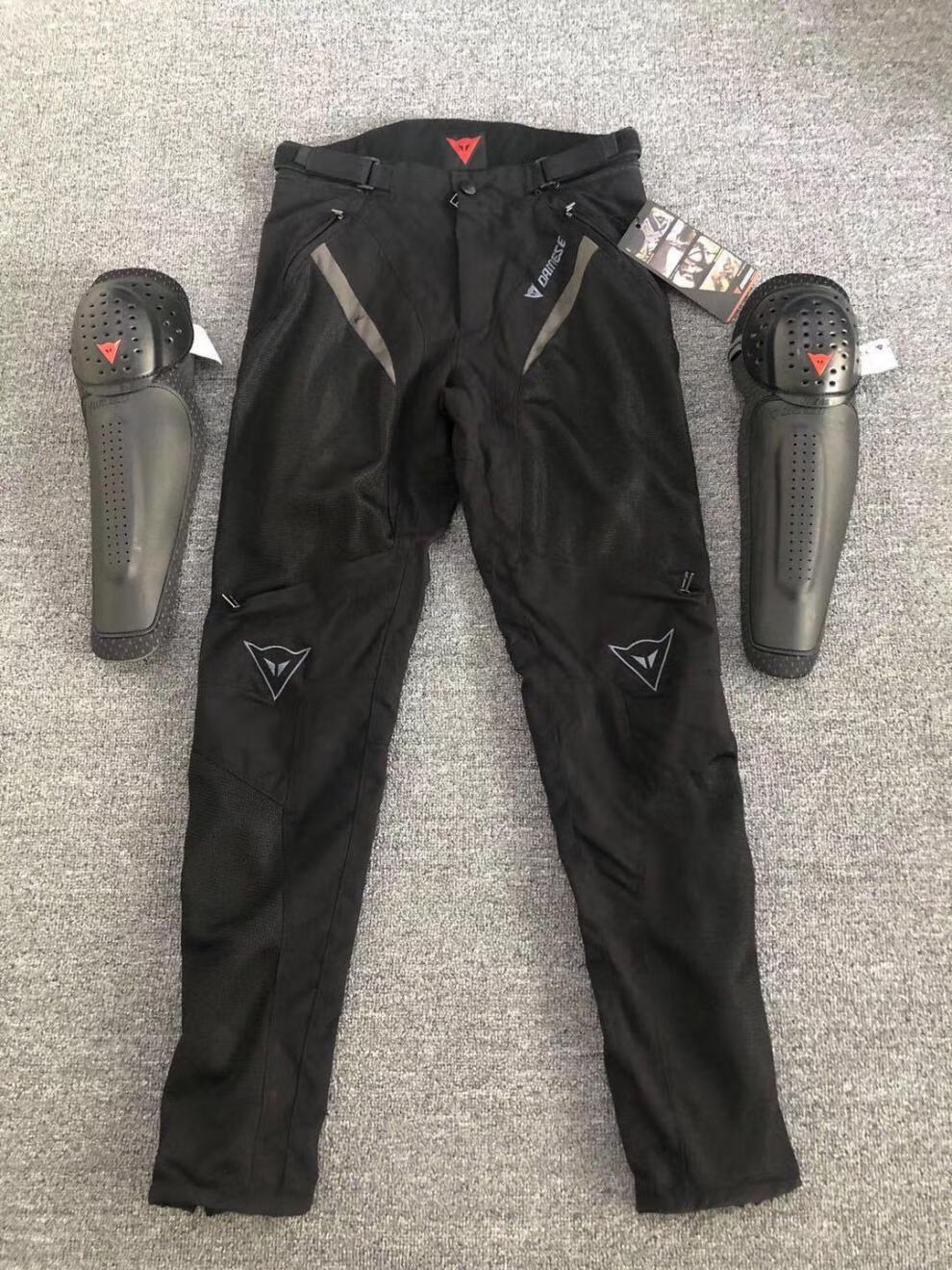 精选好货定制摩托车骑行裤夏季赛车压弯重机车裤防摔骑士裤网眼透气春