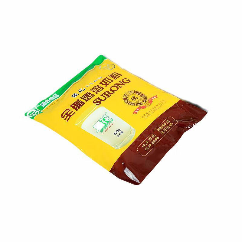 老牌子雪花全脂速溶奶粉400g成人儿童乳粉奶粉可牛扎糖烘培原料奶400g