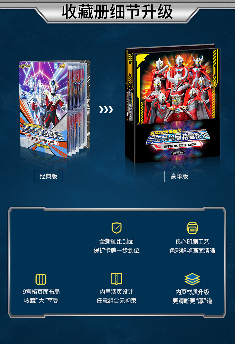 卡牌收集相册大卡册 豪华版收藏册 三周年纪念礼盒 奥特曼卡片【图片